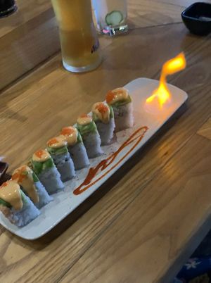 A sunset roll I think   at Tane Vegan Izakaya in Honolulu