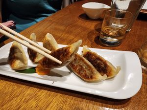 Gyoza - very good! at Tane Vegan Izakaya in Honolulu