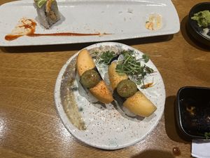Mango Nigiri   at Tane Vegan Izakaya in Honolulu