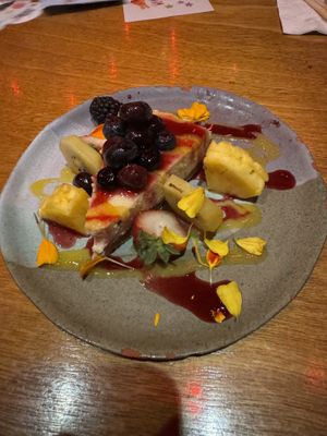 Special dessert - cheesecake  at Tane Vegan Izakaya in Honolulu