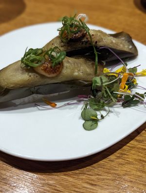 Eggplant Nigiri at Tane Vegan Izakaya in Honolulu
