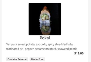   at Tane Vegan Izakaya in Honolulu