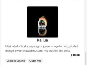   at Tane Vegan Izakaya in Honolulu