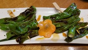 Shishito peppers at Tane Vegan Izakaya in Honolulu