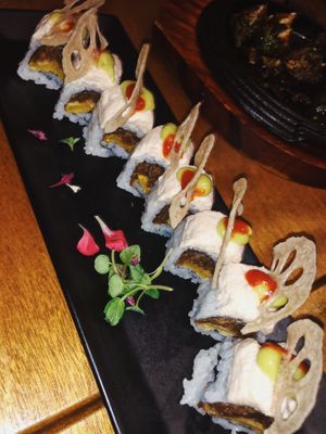 Manila dune roll at Tane Vegan Izakaya in Honolulu