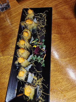 Eggplant on top at Tane Vegan Izakaya in Honolulu