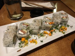 The Philadelphia roll (my favorite!!!) at Tane Vegan Izakaya in Honolulu