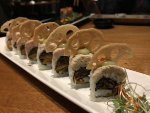 One of the specialty rolls at Tane Vegan Izakaya in Honolulu