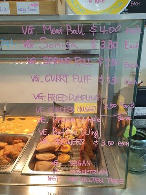 Vegan fried food section at Veg Out Time in South Yarra