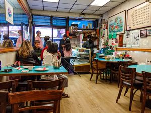 Inside of Lucky Creation (facing front) at Lucky Creation Vegetarian in San Francisco