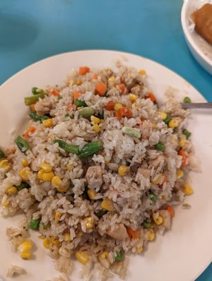 Very large portions, sooo good at Lucky Creation Vegetarian in San Francisco