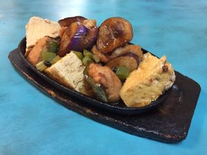 Tofu and eggplant at Lucky Creation Vegetarian in San Francisco