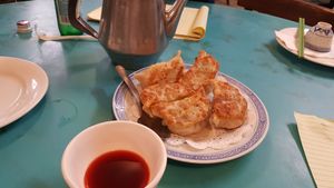 Potstickers at Lucky Creation Vegetarian in San Francisco
