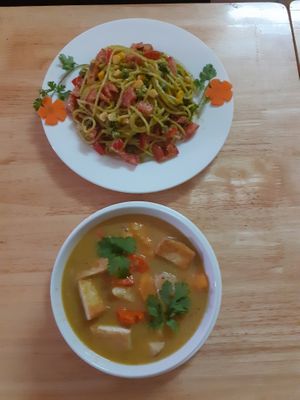 Vegan curry at Ginger Home in Sapa