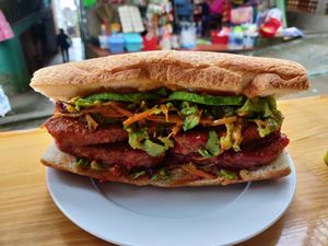 Tempeh sandwich at Ginger Home in Sapa
