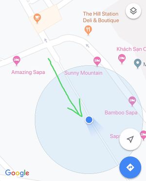 If coming from the main Street, keep going down the steps, it will be on your left.  at Ginger Home in Sapa
