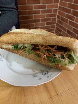 Tempeh sandwich at Ginger Home in Sapa