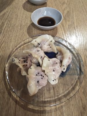 Vegan faux meat dumplings. at Maruyama 丸山精进料理 in Shanghai