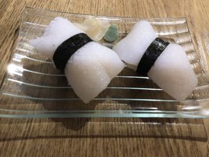 Squid sushi  at Maruyama 丸山精进料理 in Shanghai