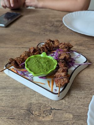 Mock meat stick at Rare Earth - The Vegan Cafe in Mumbai