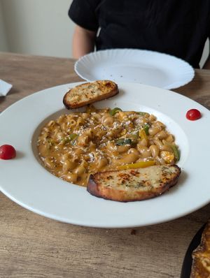 Pink Pasta at Rare Earth - The Vegan Cafe in Mumbai