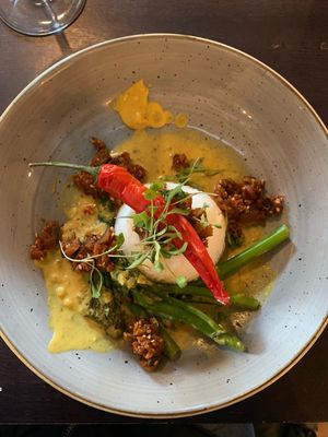 Vegan Coconut & Aubergine Curry at The Fox in Harpenden