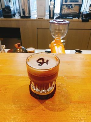 "Hyggers"  - cappuccino (soy milk) at Hyggers in Shenzhen