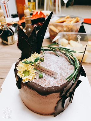 birthday cake: vegan black forest cake 

need a reservation 3 days in advance, but you can phone call them to book.   at Hyggers in Shenzhen