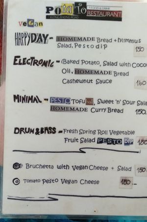 Menu at Potato Cafe & Kitchen in Koh Lanta