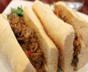 Mi Lah Cheesesteak with sauteed mushrooms and peppers by JL goes vegan at Mi Lah Vegetarian in Ambler