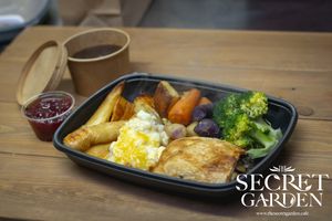 The SG Vegan and Gluten-Free Roast Dinner to take away or delivery at The Secret Garden in Dorchester