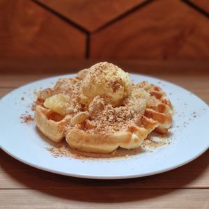 Apple Pie Waffle Special at The Secret Garden in Dorchester