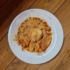 Apple Pie Waffle Special at The Secret Garden in Dorchester