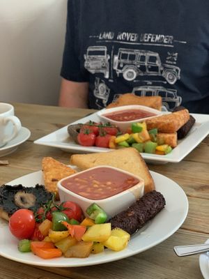 Vegan breakfast  at The Secret Garden in Dorchester