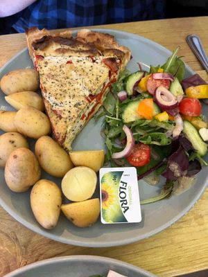 Garden Quiche (tofu based) of the Week, with Potatoes at The Secret Garden in Dorchester