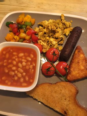 The light vegan breakfast at The Secret Garden in Dorchester
