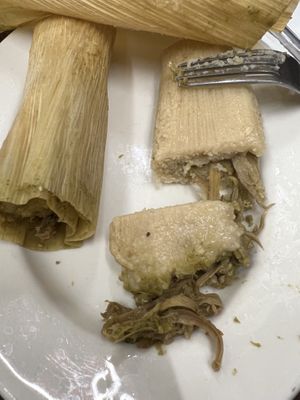 mushroom verde tamale at El Charrito Market in Gilroy