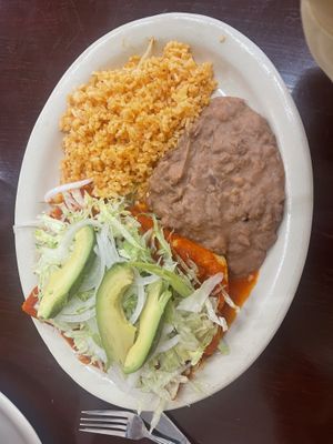 Papas enchiladas- DELICIOUS (comes with 3)  at El Charrito Market in Gilroy