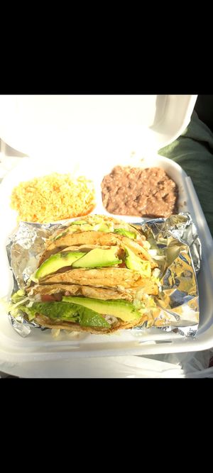 Tacos Dorados with potatoes at El Charrito Market in Gilroy