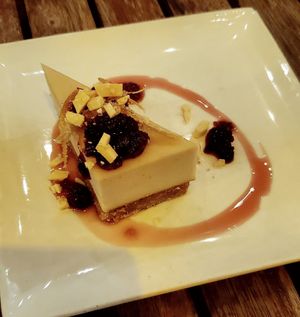 Cranberry Cheesecake (Thanksgiving Prix Fixe) at Millennium in Oakland