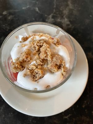 Strawberry trifle  at Millennium in Oakland