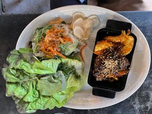 Mushroom lettuce wraps at Millennium in Oakland