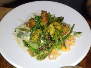 lime leaf coconut curry at Millennium in Oakland