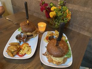 Millennium burger at Millennium in Oakland