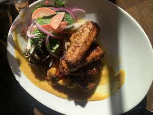Jerk tempeh   at Millennium in Oakland