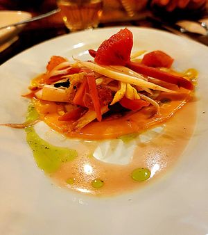 Endive & Pickle Heirloom Salad (GF) at Millennium in Oakland