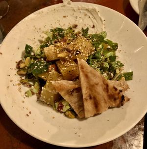Golden beet salad with cashew cream and mint  at Millennium in Oakland