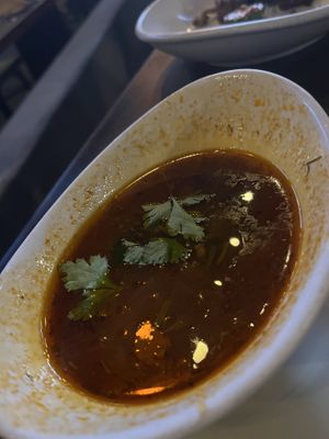 Red Wine French Onion Soup w/ Black Trumpet Mushroom Thyme  at Millennium in Oakland