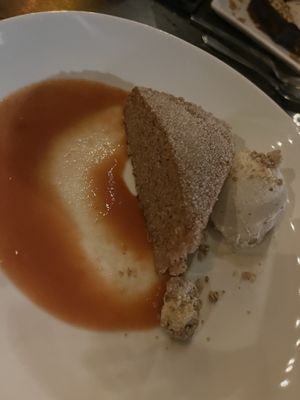 Cinnamon Cake w/ Piloncillo-Anise Ice Cream, Blood Orange Shortbread, Guava Compote  at Millennium in Oakland