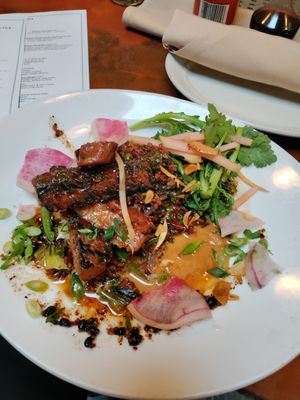 Coconut adobo tempeh at Millennium in Oakland